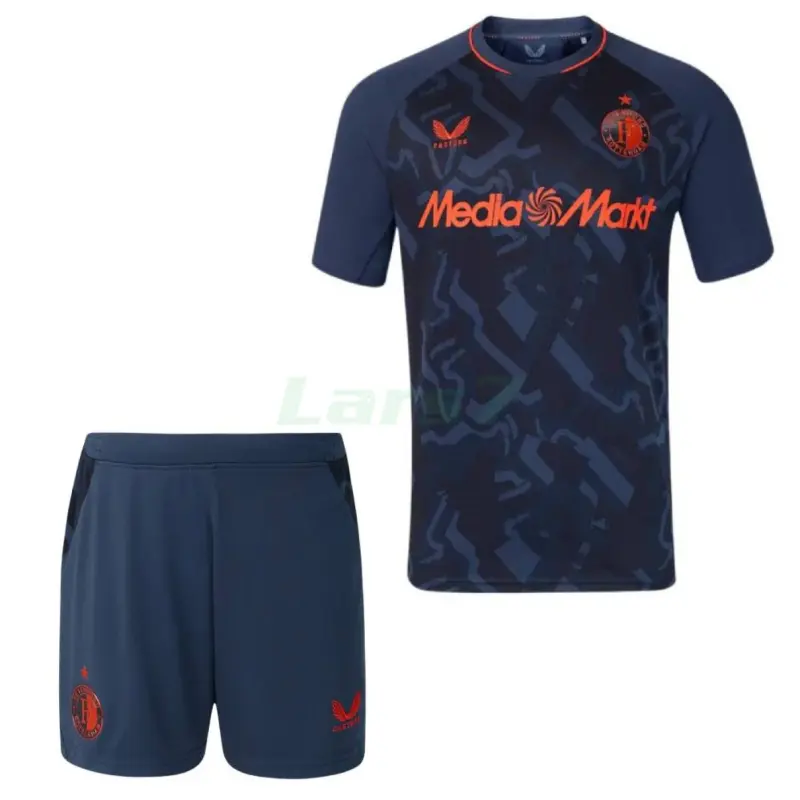 Camiseta Feyenoord 3ª Equipación 2026/2027 Azul Marino/Naranja Niño Kit