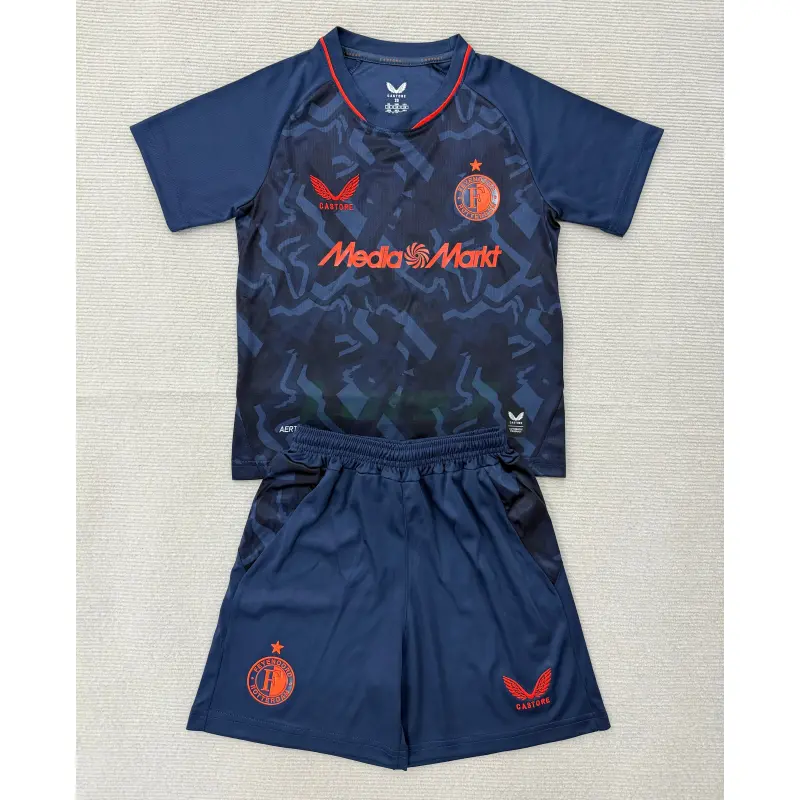 Camiseta Feyenoord 3ª Equipación 2026/2027 Azul Marino/Naranja Niño Kit