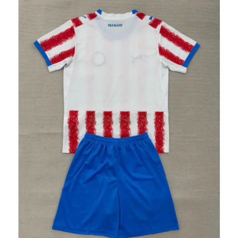 Camiseta Paraguay 1ª Equipación Mundial 2026 Rojo/Blanco Niño Kit