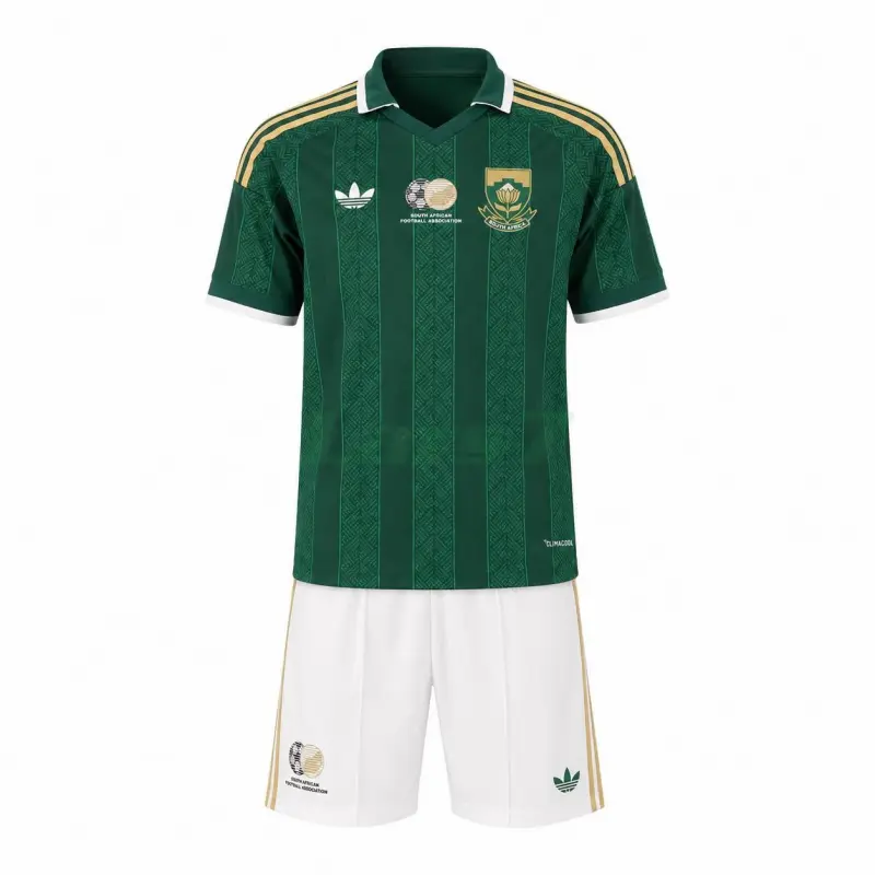 Camiseta Sudáfrica 2ª Equipación Mundial 2026 Verde Niño Kit
