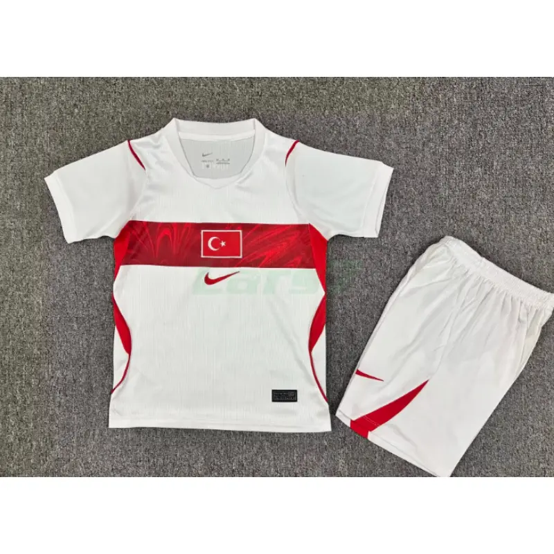 Camiseta Turquía 2ª Equipación Mundial 2026 Blanco Niño Kit