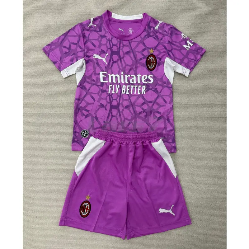 Camiseta de Portero AC Milan 2ª Equipación 2026/2027 Rosa Niño Kit