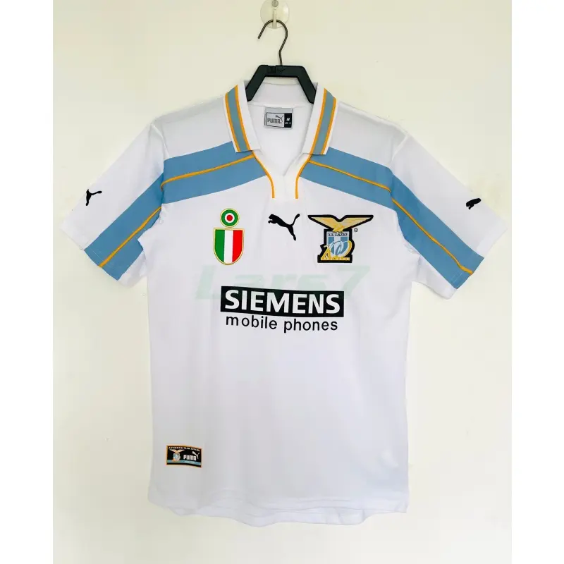 Camiseta Lazio 2ª Equipación Retro 2000/2001 Blanco/Azul