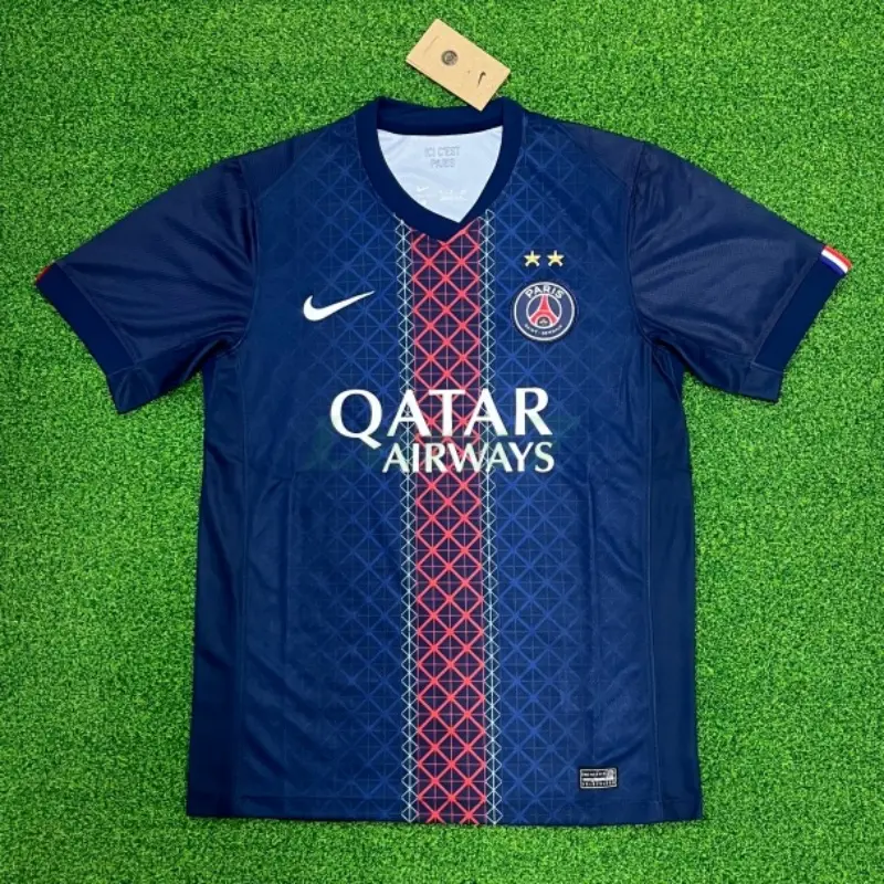 Camiseta PSG 1ª Equipación 2025/2026 Azul con dos Estrellas