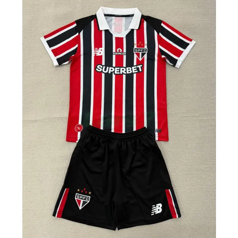 Camiseta São Paulo 2ª Equipación 2026/2027 Rojo/Negro Niño Kit