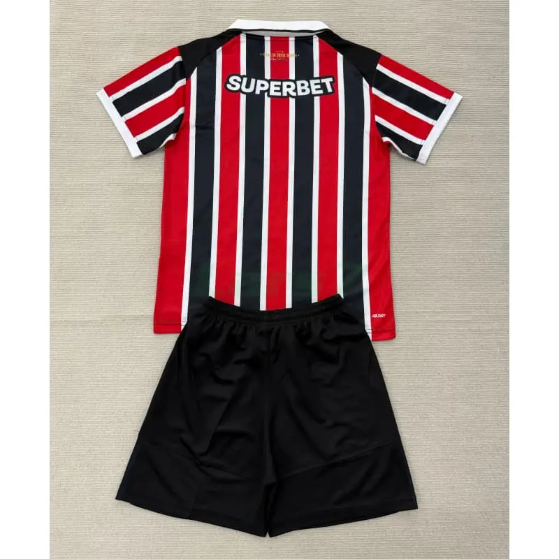 Camiseta São Paulo 2ª Equipación 2026/2027 Rojo/Negro Niño Kit