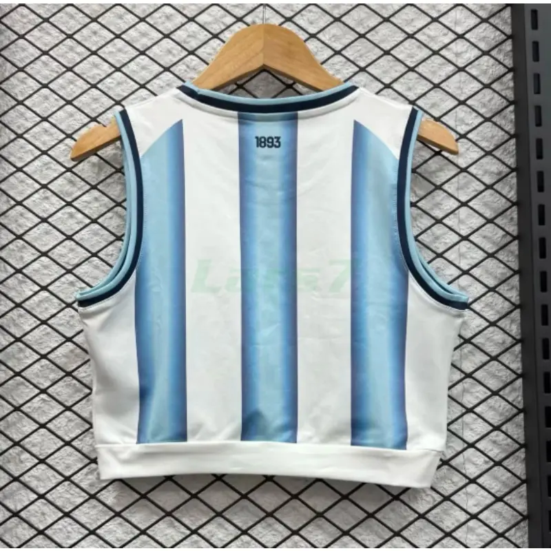 Top corto Argentina 1ª Equipación Mundial 2026 Blanco/Azul Mujer