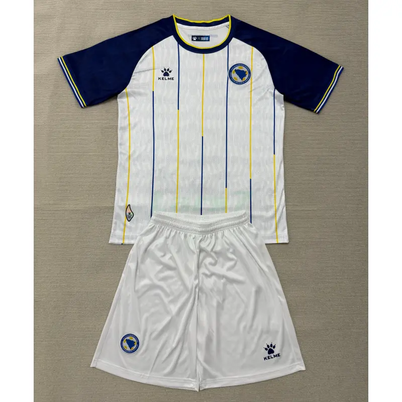 Camiseta Bosnia y Herzegovina 2ª Equipación Mundial 2026 Blanco Niño Kit