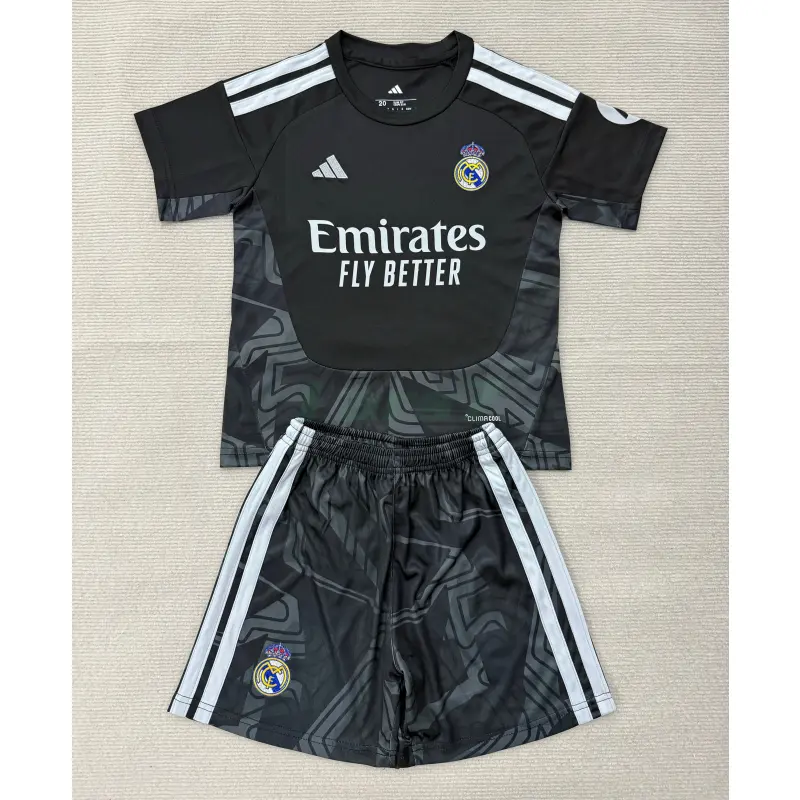 Camiseta de Portero Real Madrid 1ª Equipación 2026/2027 Negro Niño Kit