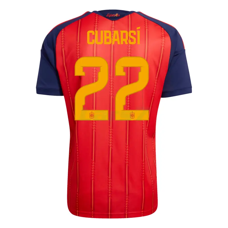 Camiseta Cubarsí 22 España 2026 1ª Equipación Mundial Rojo/Azul