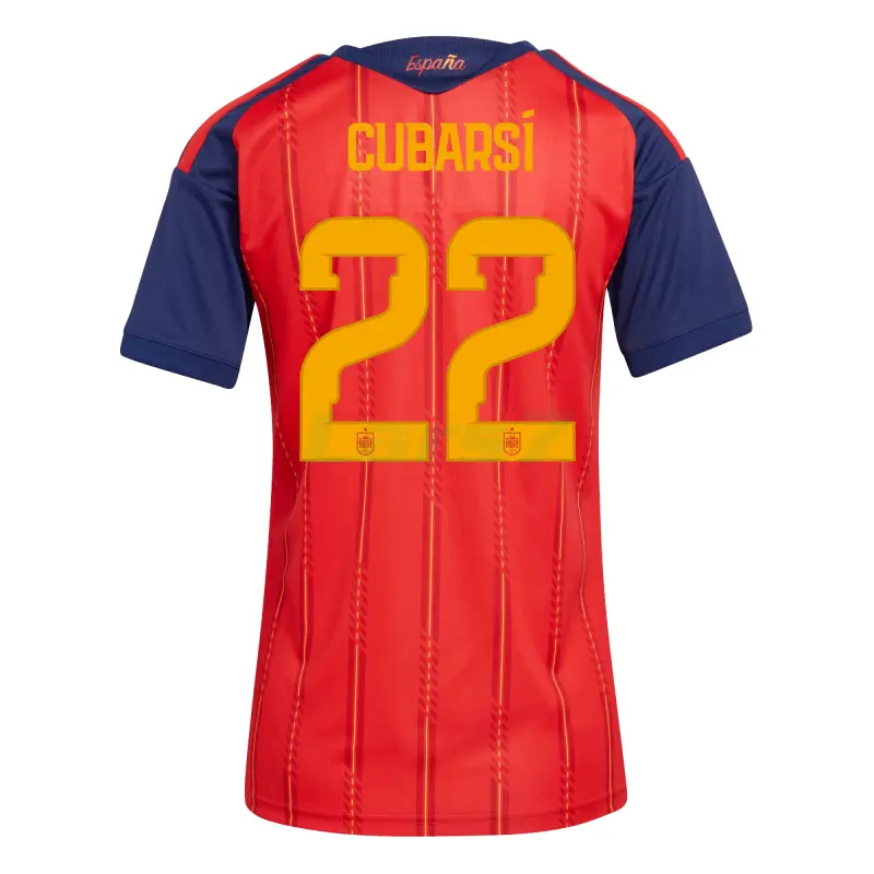 Camiseta Cubarsí 22 España 2026 1ª Equipación Mundial Rojo/Azul Mujer