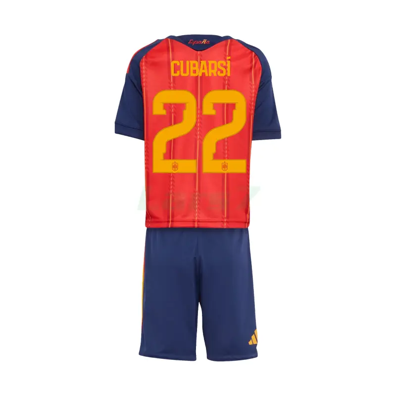 Camiseta Cubarsí 22 España 2026 1ª Equipación Mundial Rojo/Azul Niño Kit