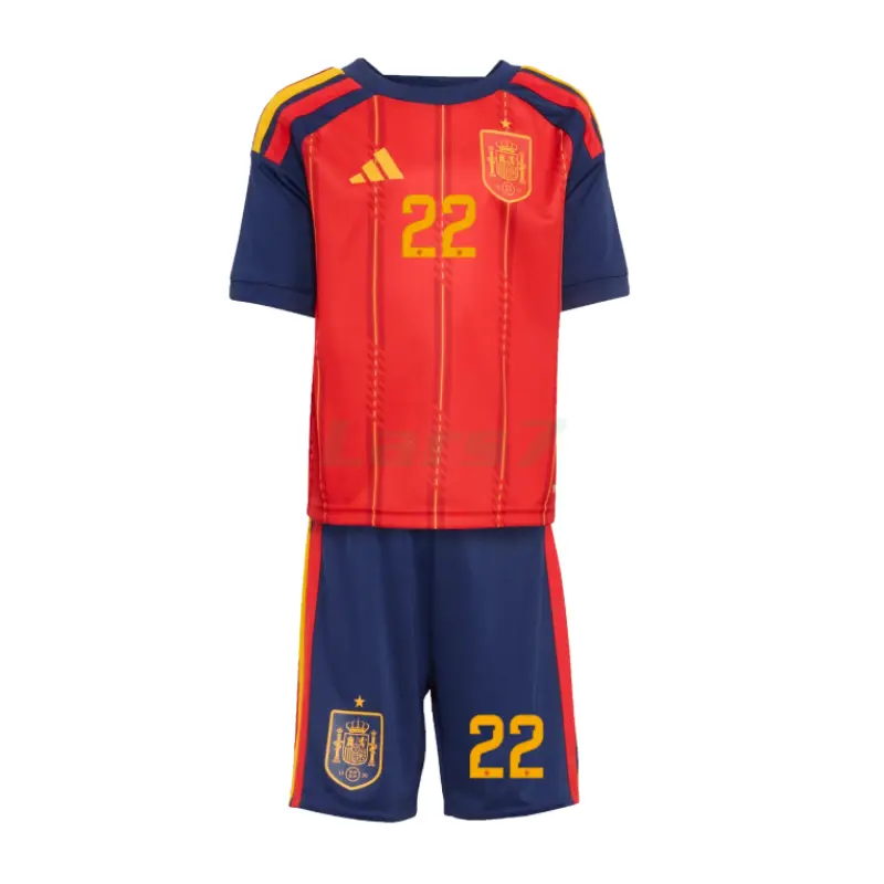 Camiseta Cubarsí 22 España 2026 1ª Equipación Mundial Rojo/Azul Niño Kit