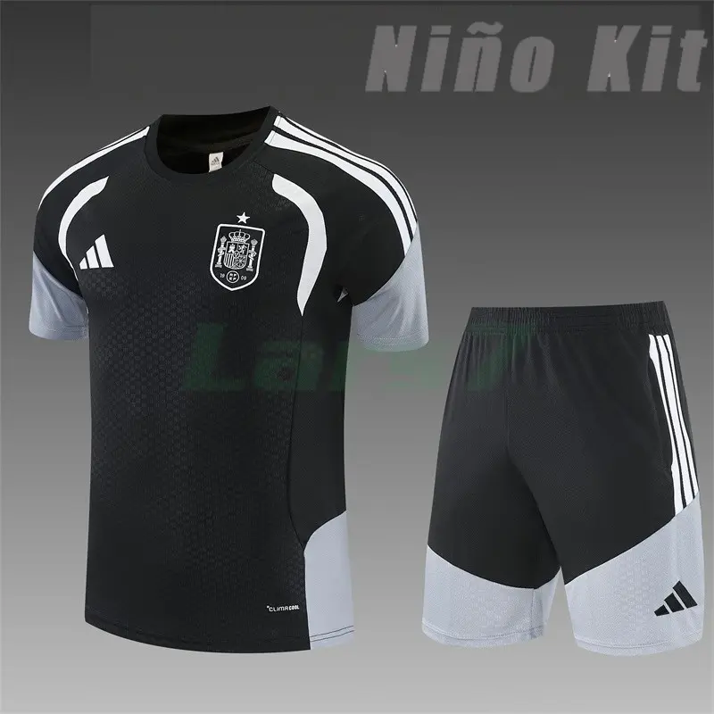 Camiseta de Entrenamiento España 2026 Niño Kit Negro