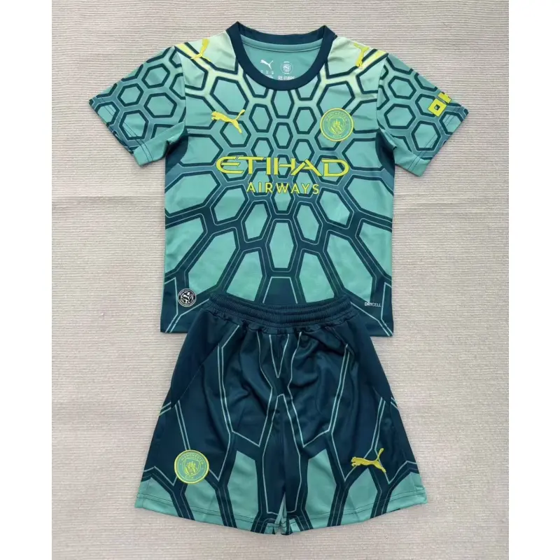 Camiseta de Portero Manchester City 2026/2027 Verde Niño Kit