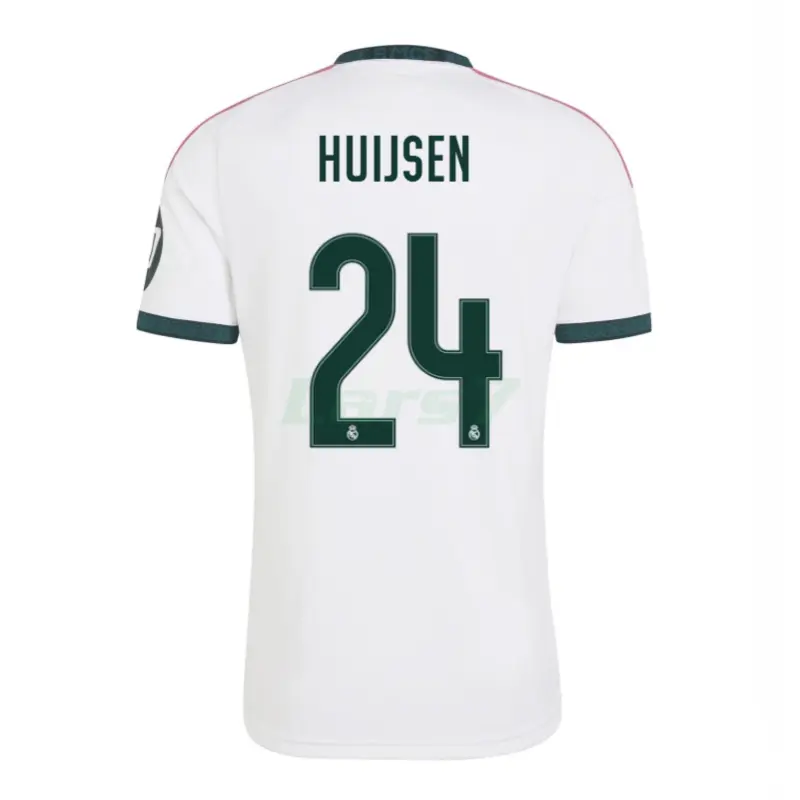 Camiseta HUIJSEN 24 Real Madrid 1ª Equipación 2026/2027 Blanco con Parche HP