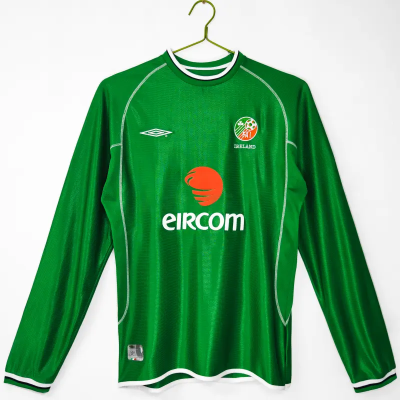 Camiseta Irland 1ª Equipación Retro 2002 ML Verde