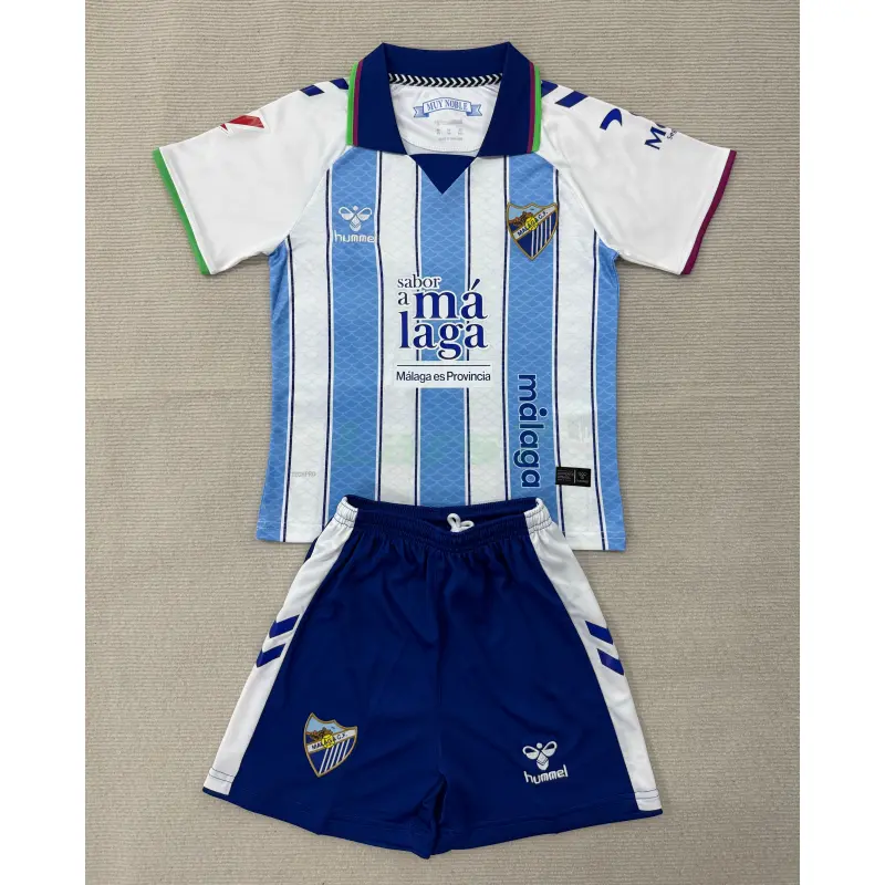 Camiseta Málaga CF 1ª Equipación 2026/2027 Azul/Blanco Niño Kit