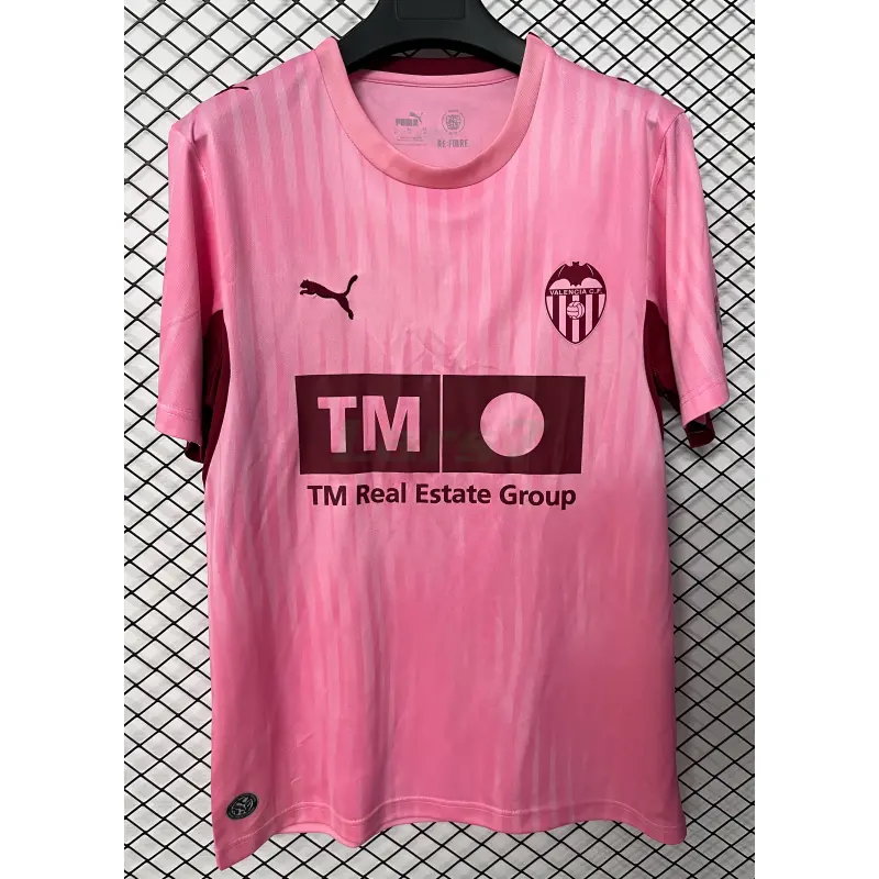 Camiseta Valencia 3ª Equipación 2026/2027 Rosa con Parche La Liga
