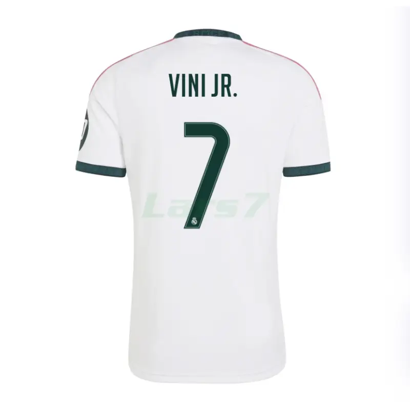 Camiseta VINI JR. 7 Real Madrid 1ª Equipación 2026/2027 Blanco con Parche HP