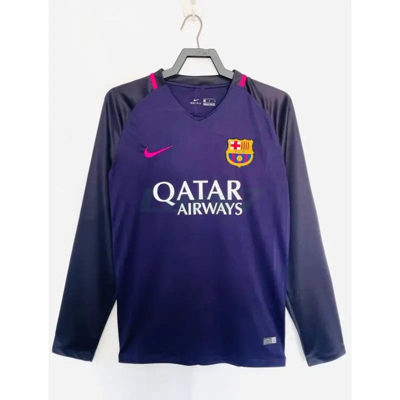 Camiseta Barcelona 2ª Equipación Retro 2016/2017 ML Azul Marino