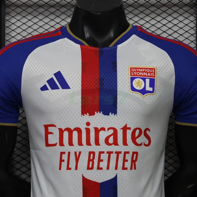 Camiseta Olympique De Lyon 1ª Equipación 2026/2027 Blanco/Azul (EDICIÓN JUGADOR)