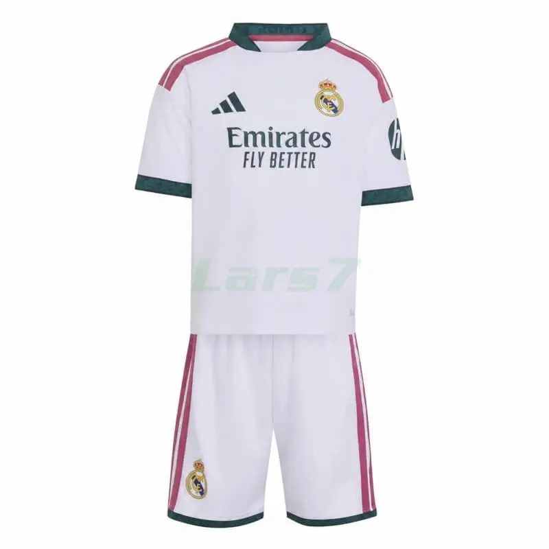 Camiseta Real Madrid 1ª Equipación 2026/2027 Blanco Niño Kit con Parche HP