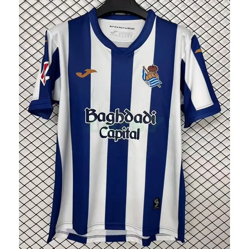 Camiseta Real Sociedad 1ª Equipación 2026/2027 Azul/Blanco con Parche La Liga