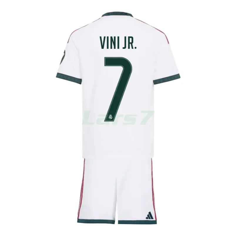 Camiseta VINI JR. 7 Real Madrid 1ª Equipación 2026/2027 Blanco Niño Kit con Parche HP