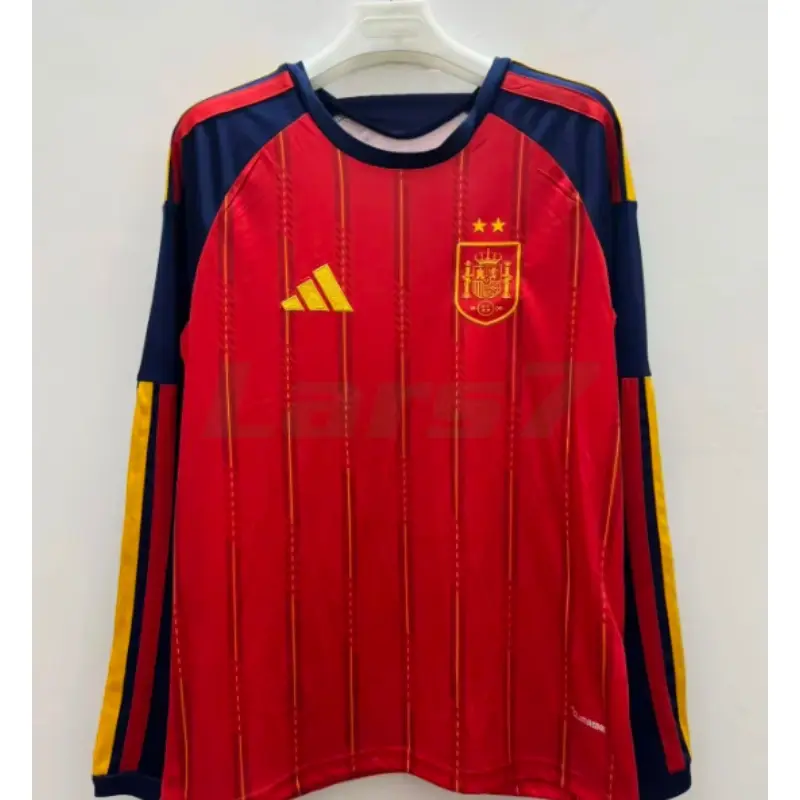 Camiseta España 1ª Equipación Mundial 2026 ML Rojo/Azul 2 Estrellas