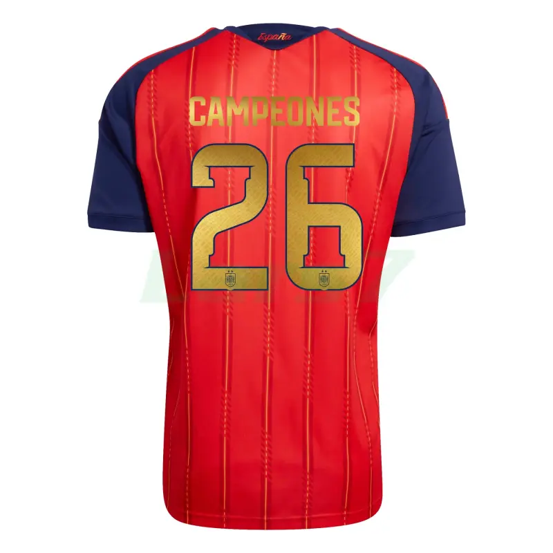 Camiseta España 1ª Equipación Mundial 2026 Rojo/Azul Edición Campeones