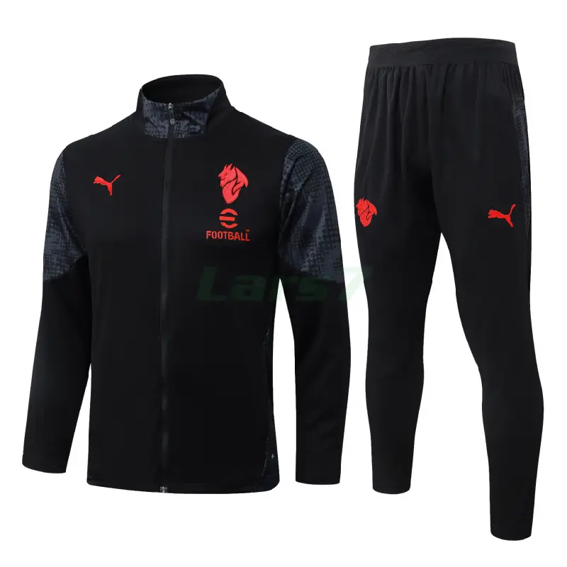 Chandal AC Milan 2025/2026 Negro con Estampado en Manga