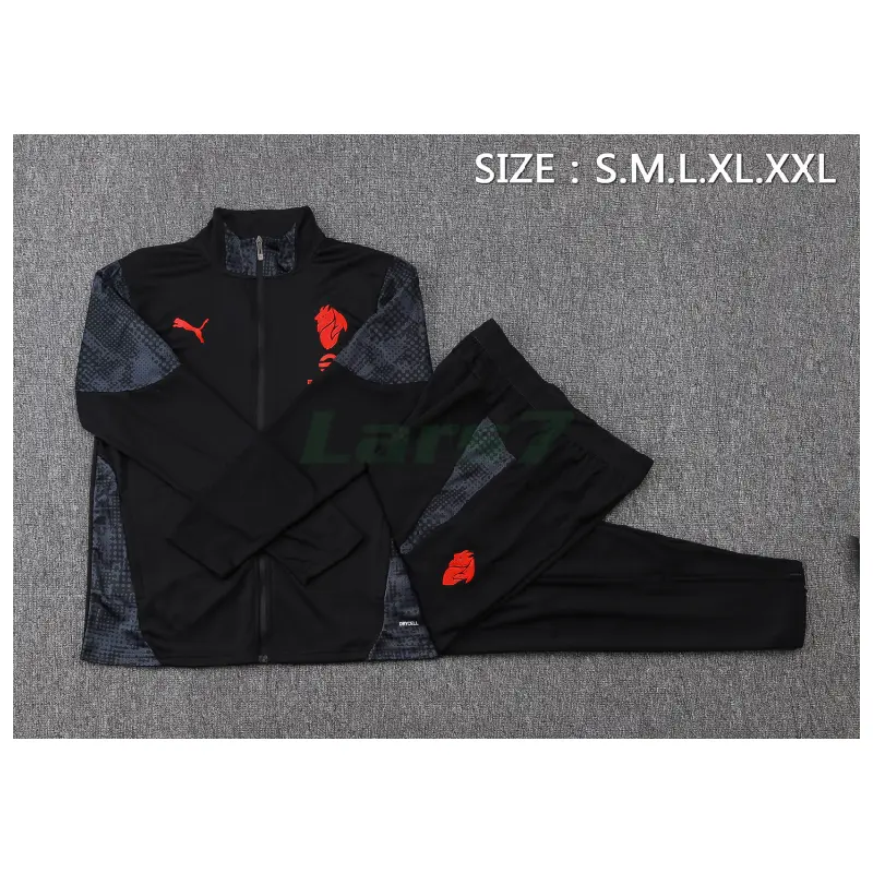 Chandal AC Milan 2025/2026 Negro con Estampado en Manga