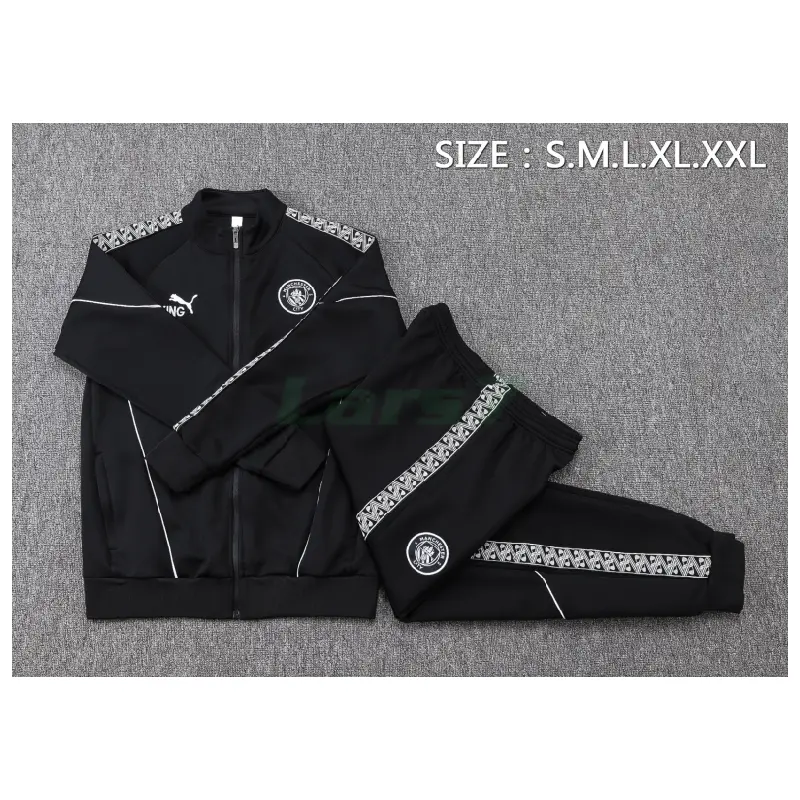 Chandal Manchester City 2025/2026 Negro con Estampado en Manga