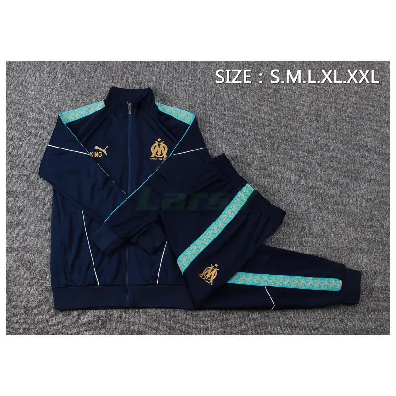 Chandal Olympique Marsella 2025/2026 Azul Marino con Estampado en Manga