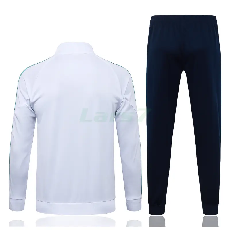 Chandal Olympique Marsella 2025/2026 Blanco con Estampado en Manga