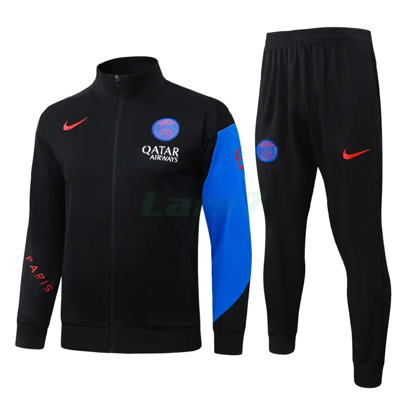 Chandal PSG 2025/2026 Negro con Manga Azul