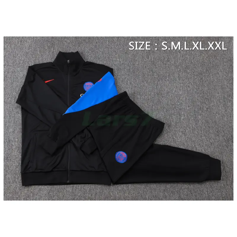 Chandal PSG 2025/2026 Negro con Manga Azul