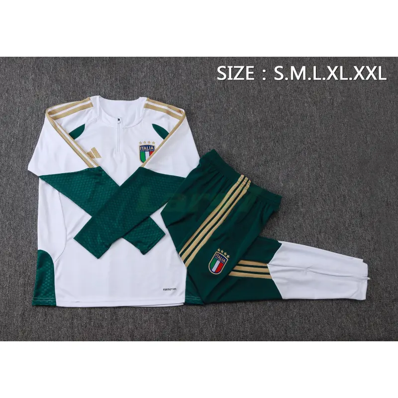 Sudadera de Entrenamiento Italia 2026 Kit Blanco/Verde