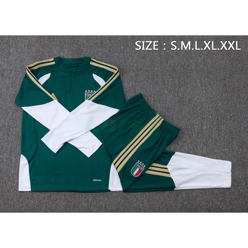 Sudadera de Entrenamiento Italia 2026 Kit Verde Oscuro