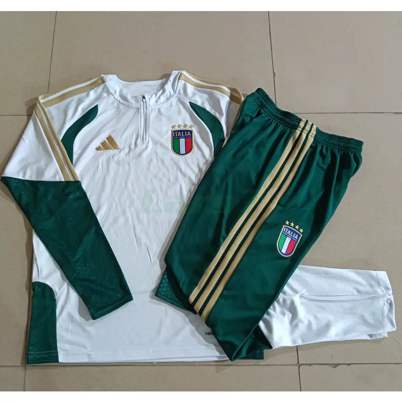 Sudadera de Entrenamiento Italia 2026 Niño Kit Blanco/Verde
