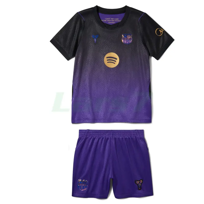 Camiseta Barcelona 2ª Equipación 2026/2027 Negro/Morado Niño Kit