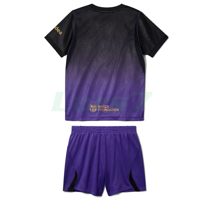 Camiseta Barcelona 2ª Equipación 2026/2027 Negro/Morado Niño Kit