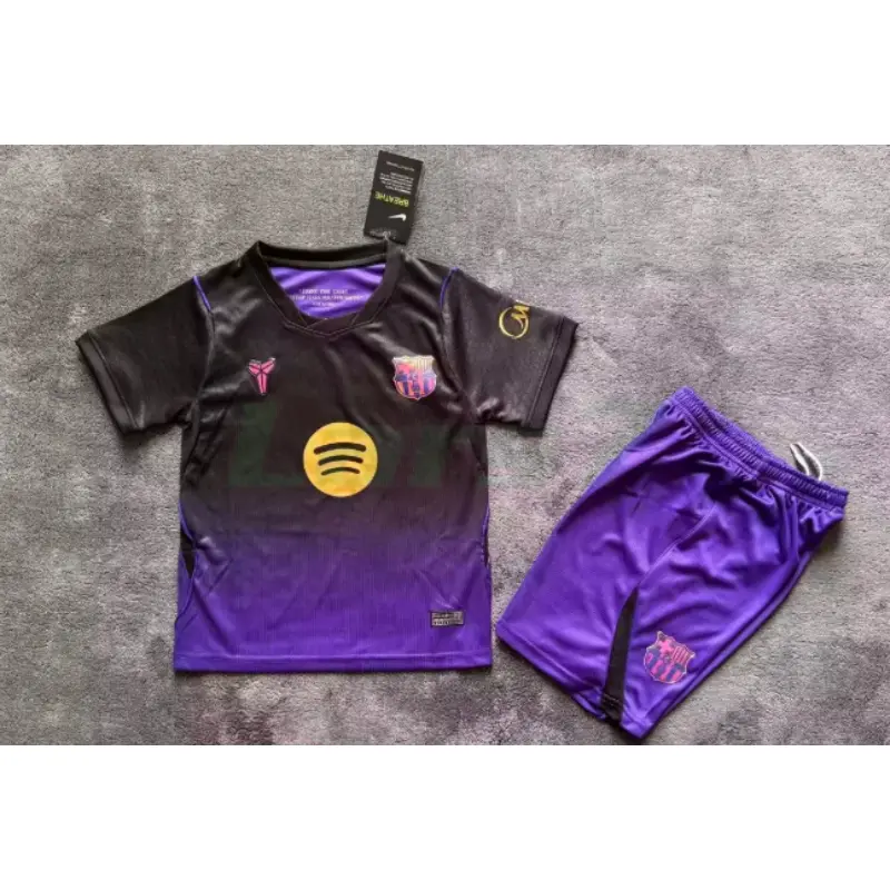 Camiseta Barcelona 2ª Equipación 2026/2027 Negro/Morado Niño Kit