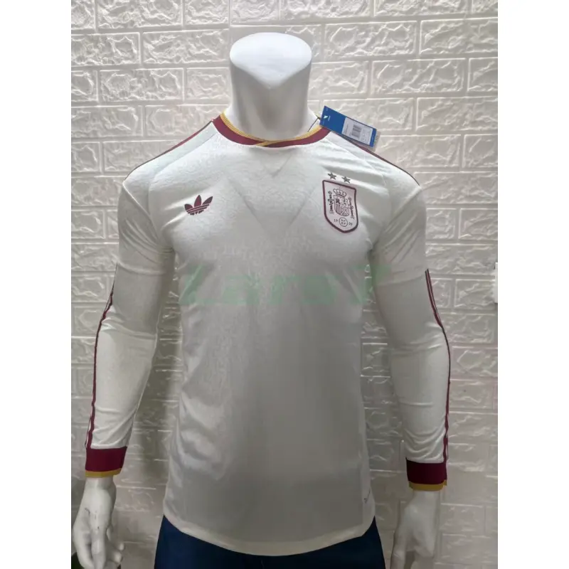 Camiseta España 2ª Equipación Mundial 2026 ML Blanco 2 Estrellas (EDICIÓN JUGADOR)