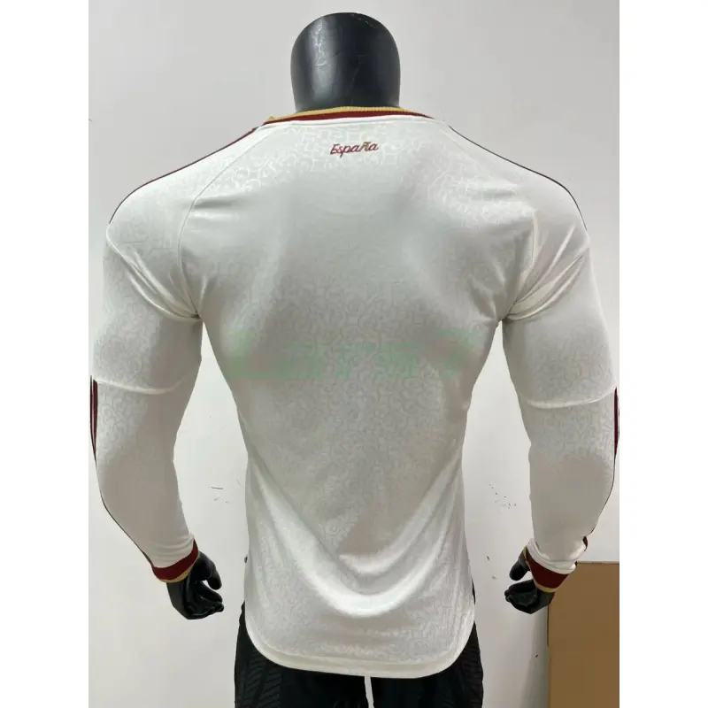 Camiseta España 2ª Equipación Mundial 2026 ML Blanco 2 Estrellas (EDICIÓN JUGADOR)