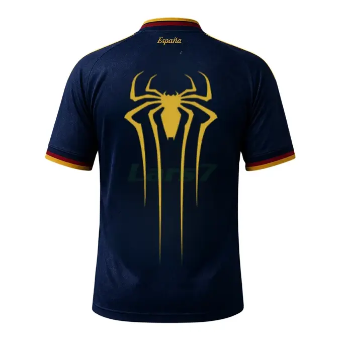 Camiseta España Mundial 2026 x Spiderman Azul 2 Estrellas
