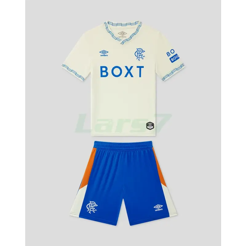 Camiseta Rangers FC 2ª Equipación 2026/2027 Beige Niño Kit