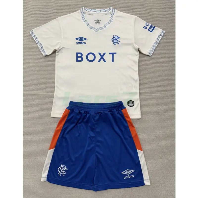 Camiseta Rangers FC 2ª Equipación 2026/2027 Beige Niño Kit