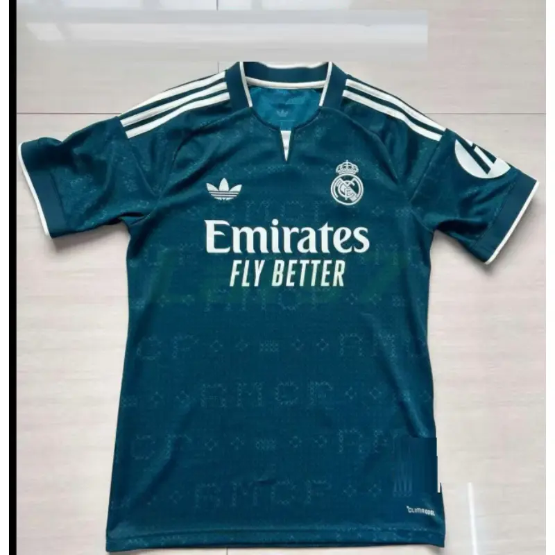 Camiseta Real Madrid 2ª Equipación 2026/2027 Verde Oscuro con Parche HP